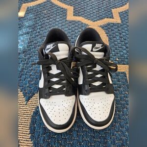 Nike Dunk Low Panda Black White Women's Low Top Leather Sneakers Size 6 DD1503